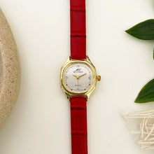 Load image into Gallery viewer, Red White BusinessGal Leather Watch
