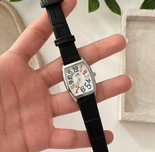 Load image into Gallery viewer, Black Whimsy Leather Watch