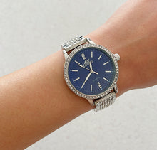 Load image into Gallery viewer, Silver Blue Girly Girl Metal Watch