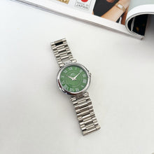 Load image into Gallery viewer, Silver Green Diaries Metal Watch
