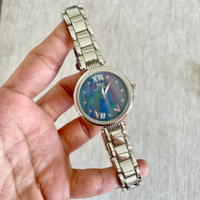 Load image into Gallery viewer, Silver X Blue Lunelle Metal Watch