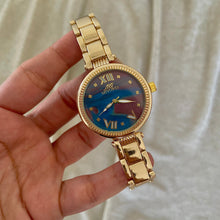 Load image into Gallery viewer, Gold Blue Lunelle Metal Watch