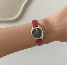 Load image into Gallery viewer, Red Black BusinessGal Leather Watch