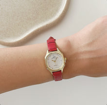 Load image into Gallery viewer, Red White BusinessGal Leather Watch
