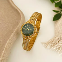 Load image into Gallery viewer, Gold X Green Luxe Metal Watch