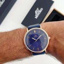 Load image into Gallery viewer, Blue Navigator Men Leather Watch