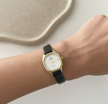 Load image into Gallery viewer, Black White BusinessGal Leather Watch