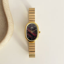 Load image into Gallery viewer, Gold Reddish Black Girlfriend Metal Watch

