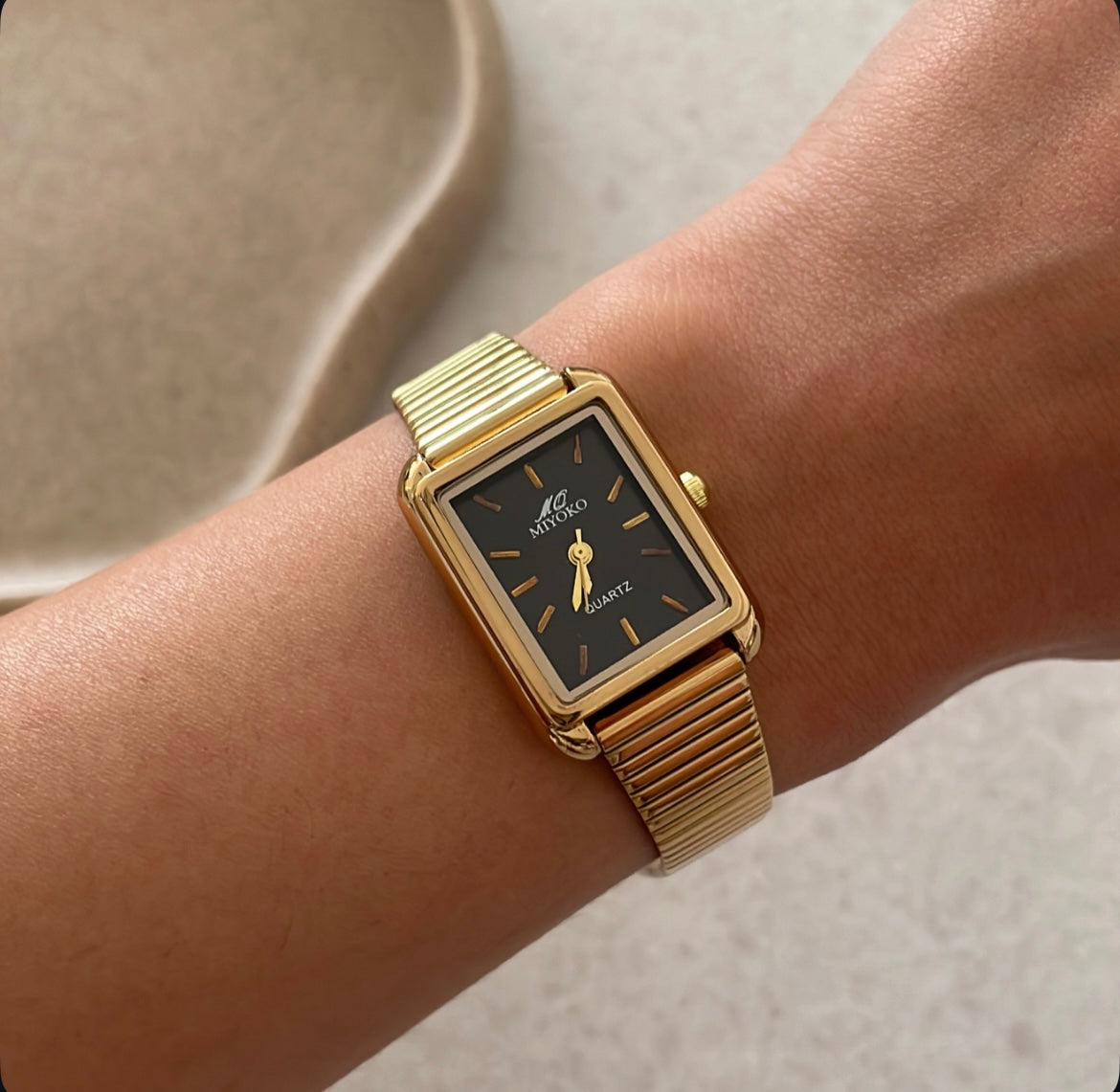 Gold X Black Elowen Metal Watch