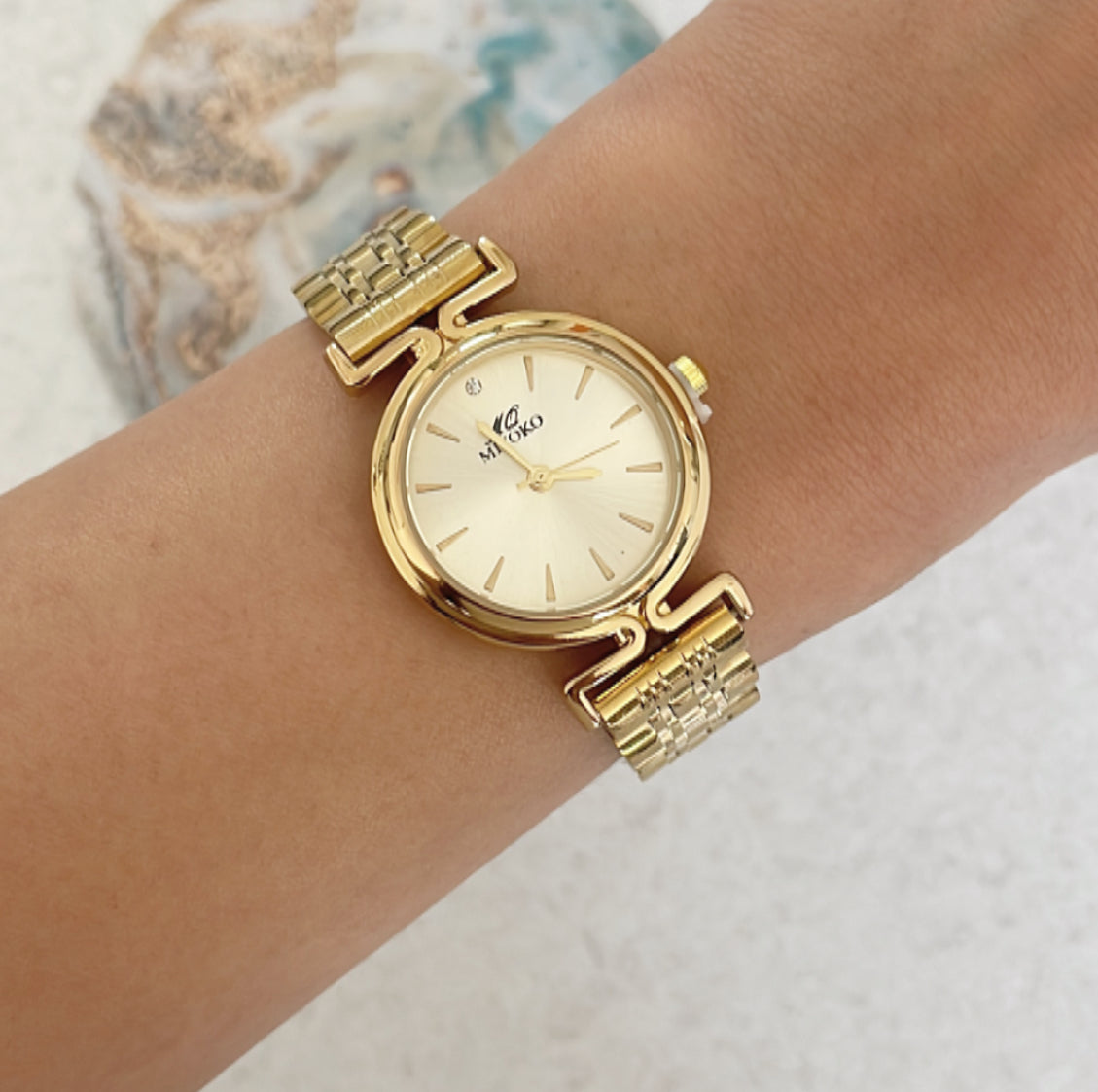 Gold Gold Orbit Metal Watch