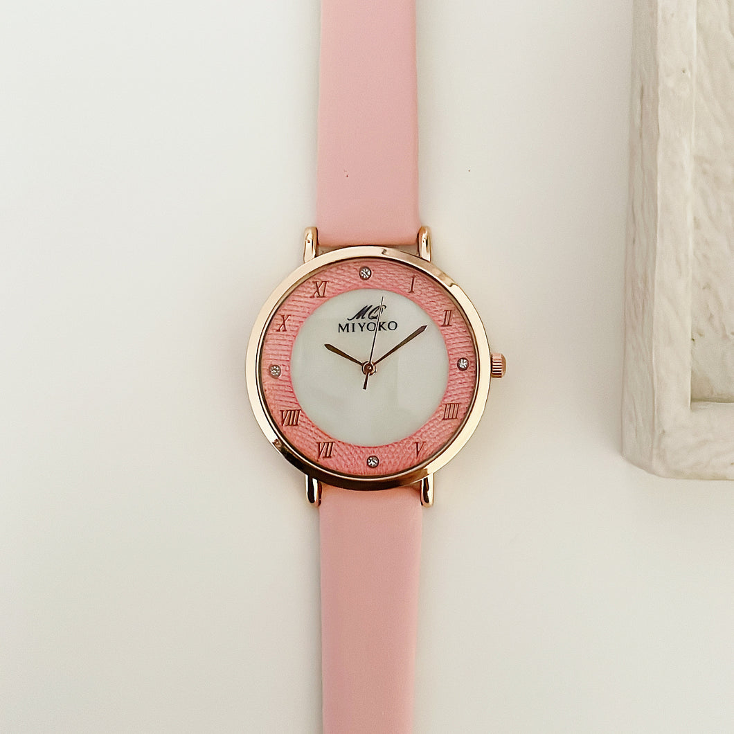 Pink Stunning Leather Watch