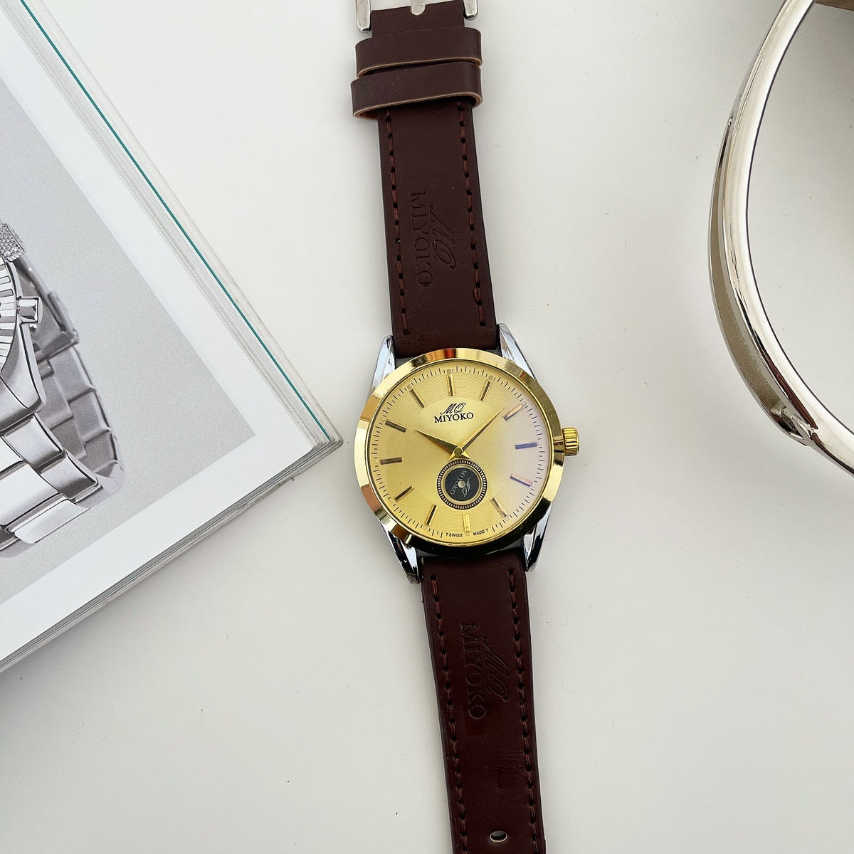 Brown Gold Gold Valmere Men Watch