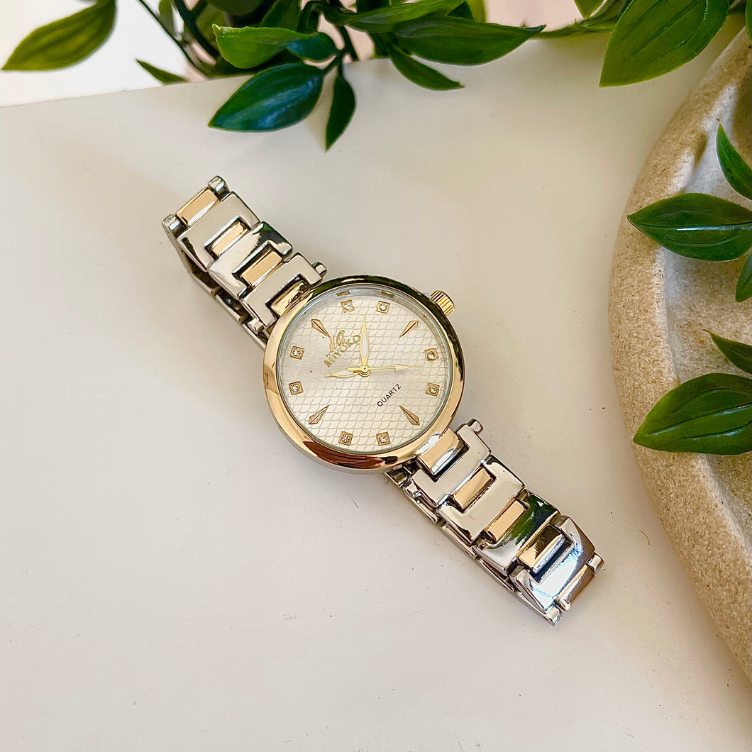 Mixed White Revel Metal Watch