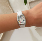 White Whimsy Leather Watch