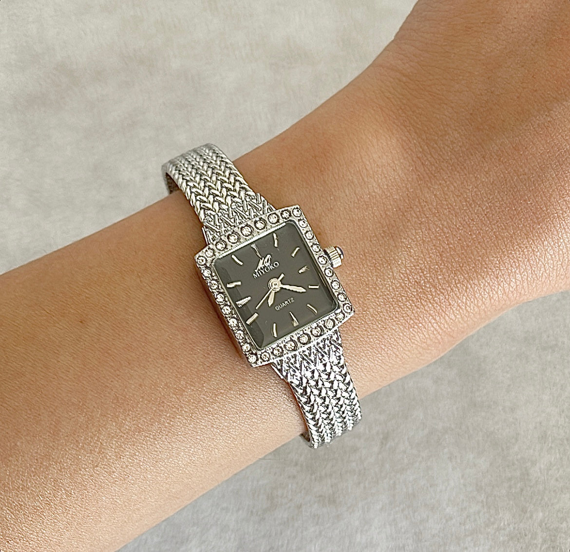 Silver X Black Nostalgia Metal Watch