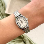 Silver X White Èpoque Metal Watch