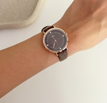 Load image into Gallery viewer, Brown Target Leather Watch
