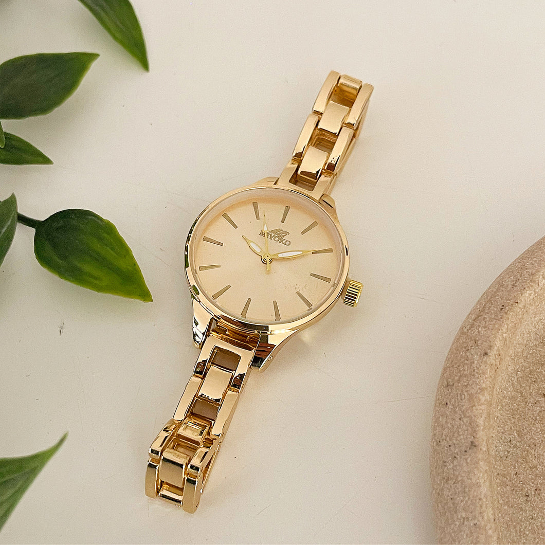 Gold Gold Lyra Metal Watch