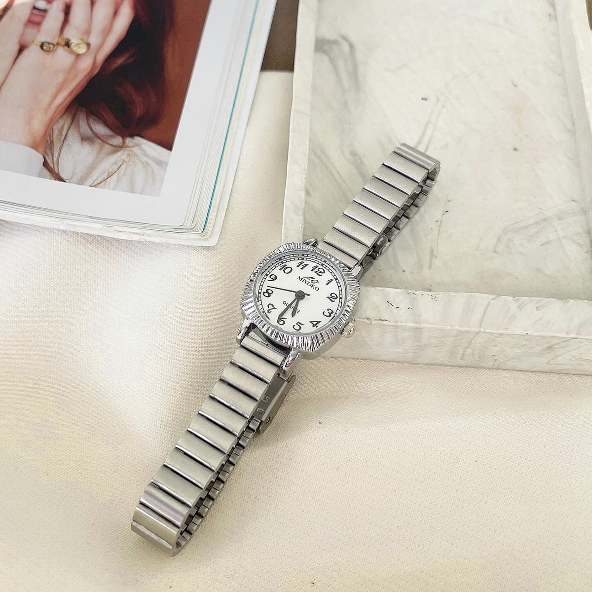 Silver White Noble Metal Watch