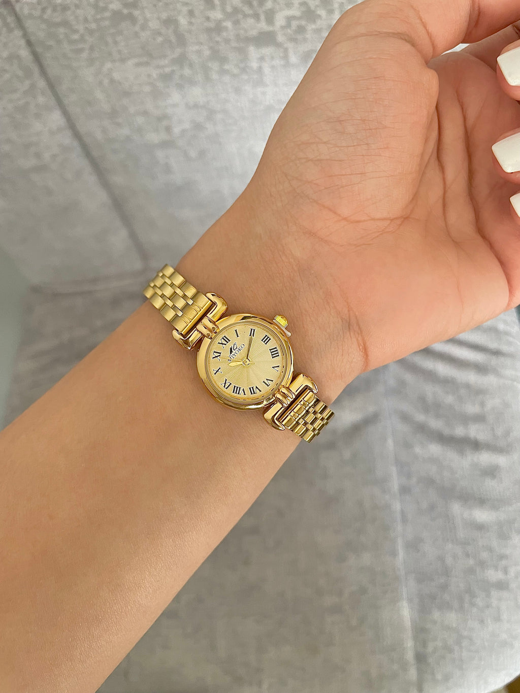 Gold Gold Onyxa Metal Watch