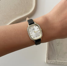 Load image into Gallery viewer, Black Eleganza Leather Watch
