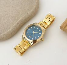 Load image into Gallery viewer, Gold Blue Harmony Unisex Metal Watch
