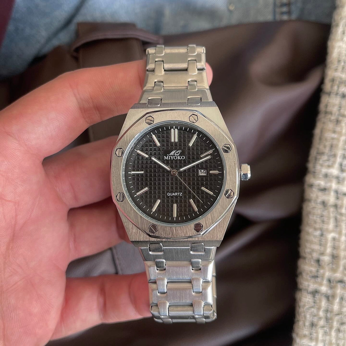 Silver Black COMMANDER Men Watch
