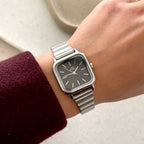 Silver X Black Elara Metal Watch