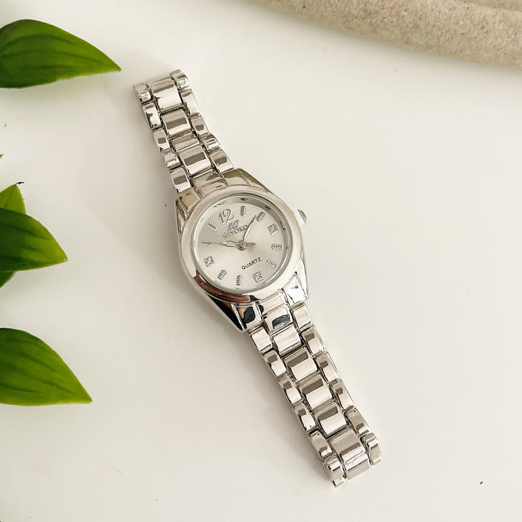 Silver Pulse Metal Watch