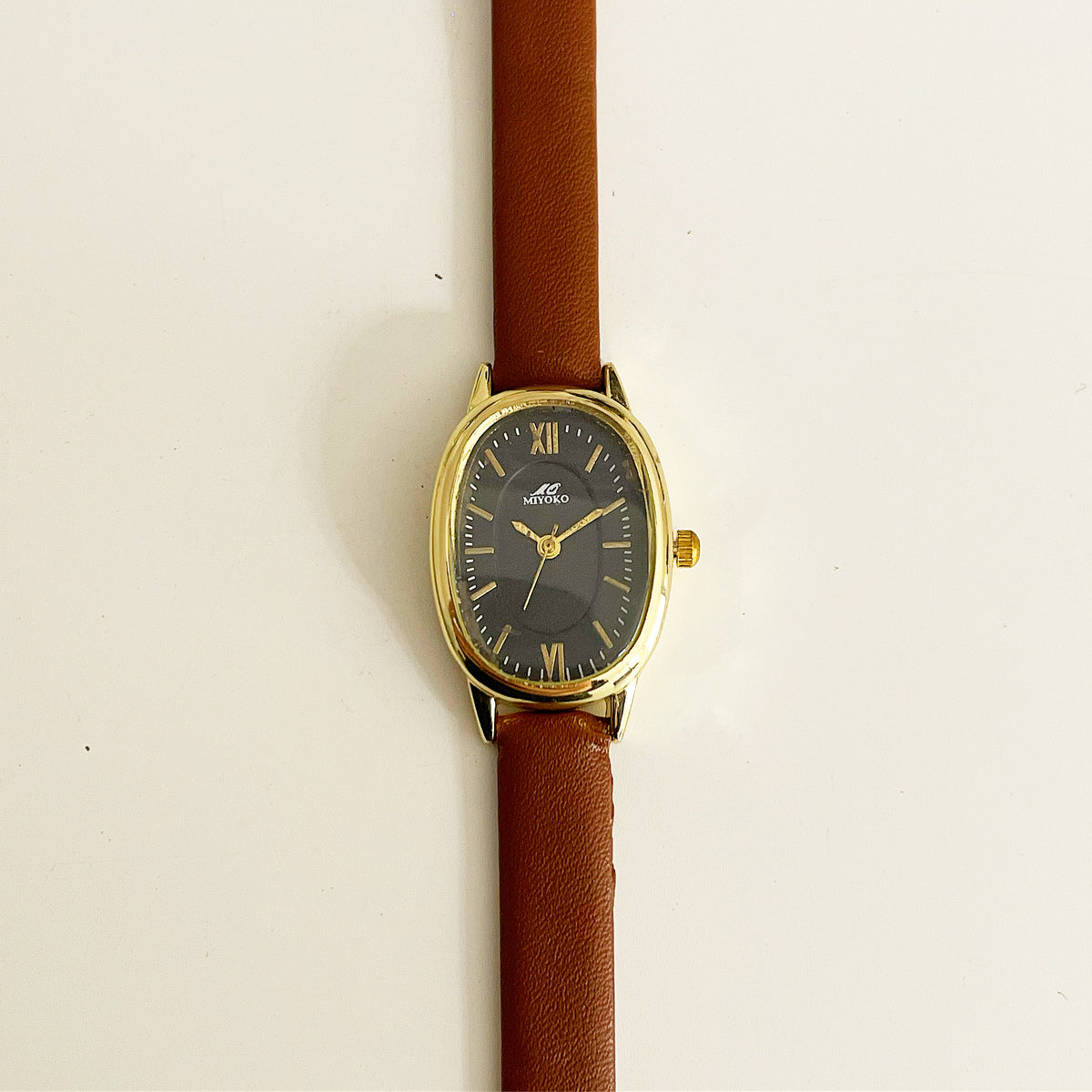 Brown Opal Leather Watch