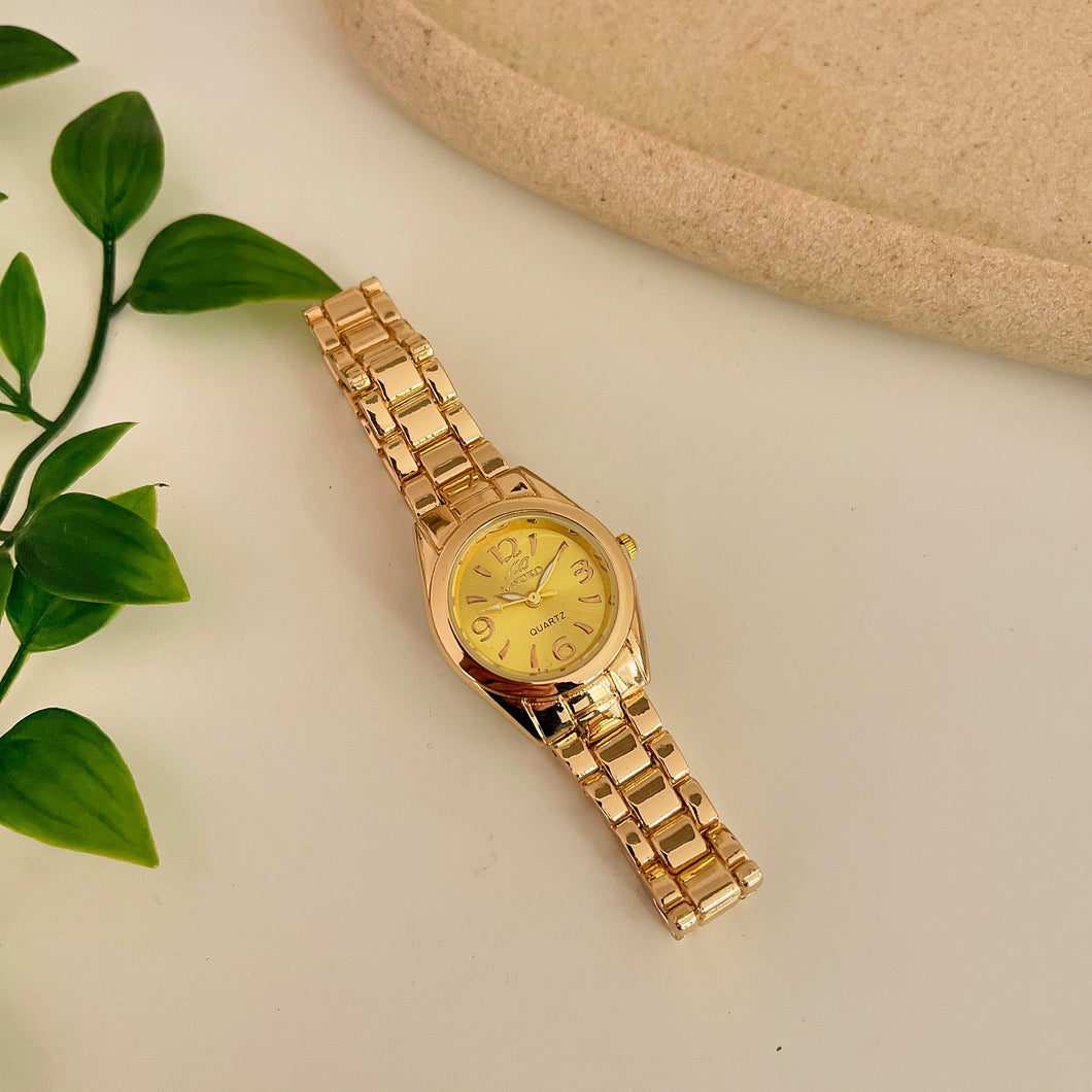 Gold Pulse Metal Watch