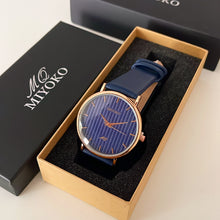 Load image into Gallery viewer, Blue GENT Men Leather Watch
