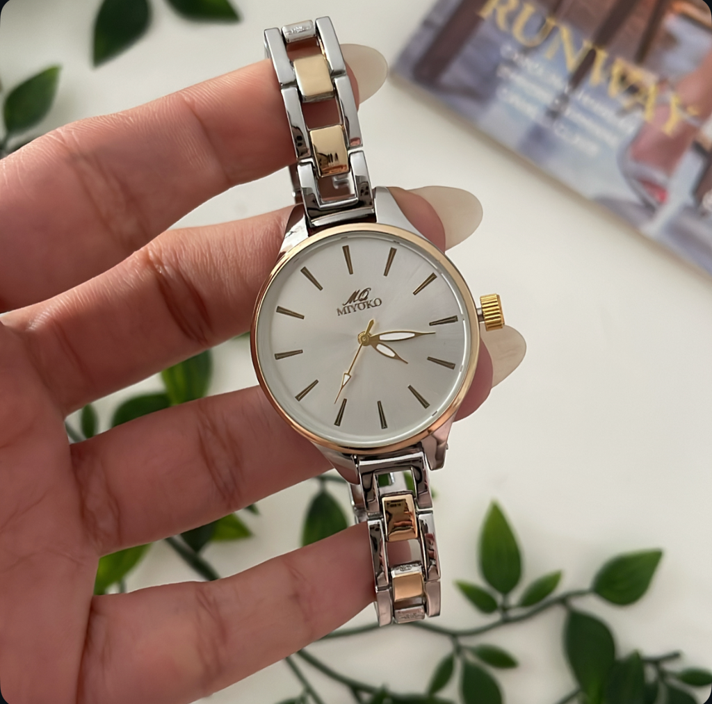 Mixed Gold Chain Metal Watch