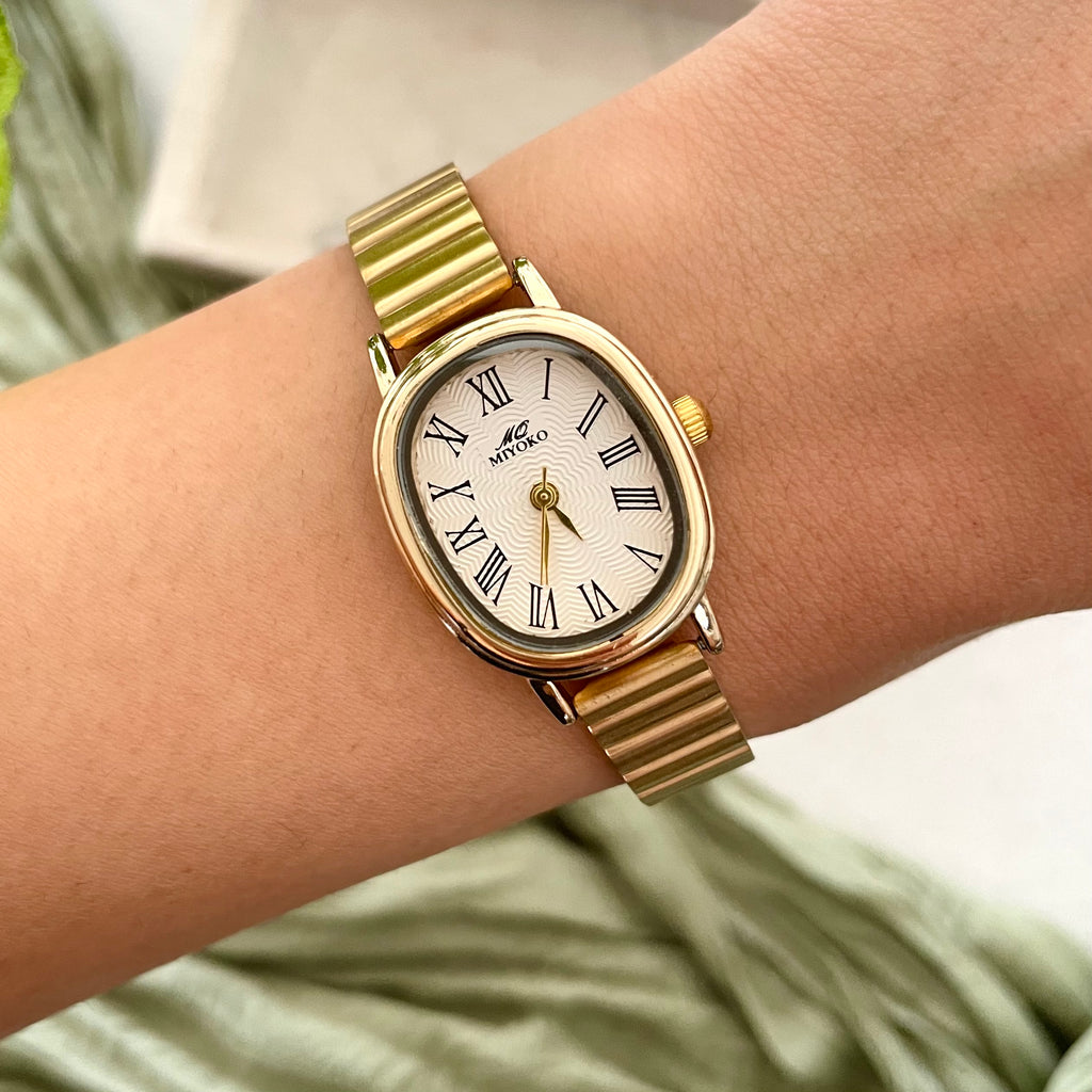 Gold X White Èpoque Metal Watch