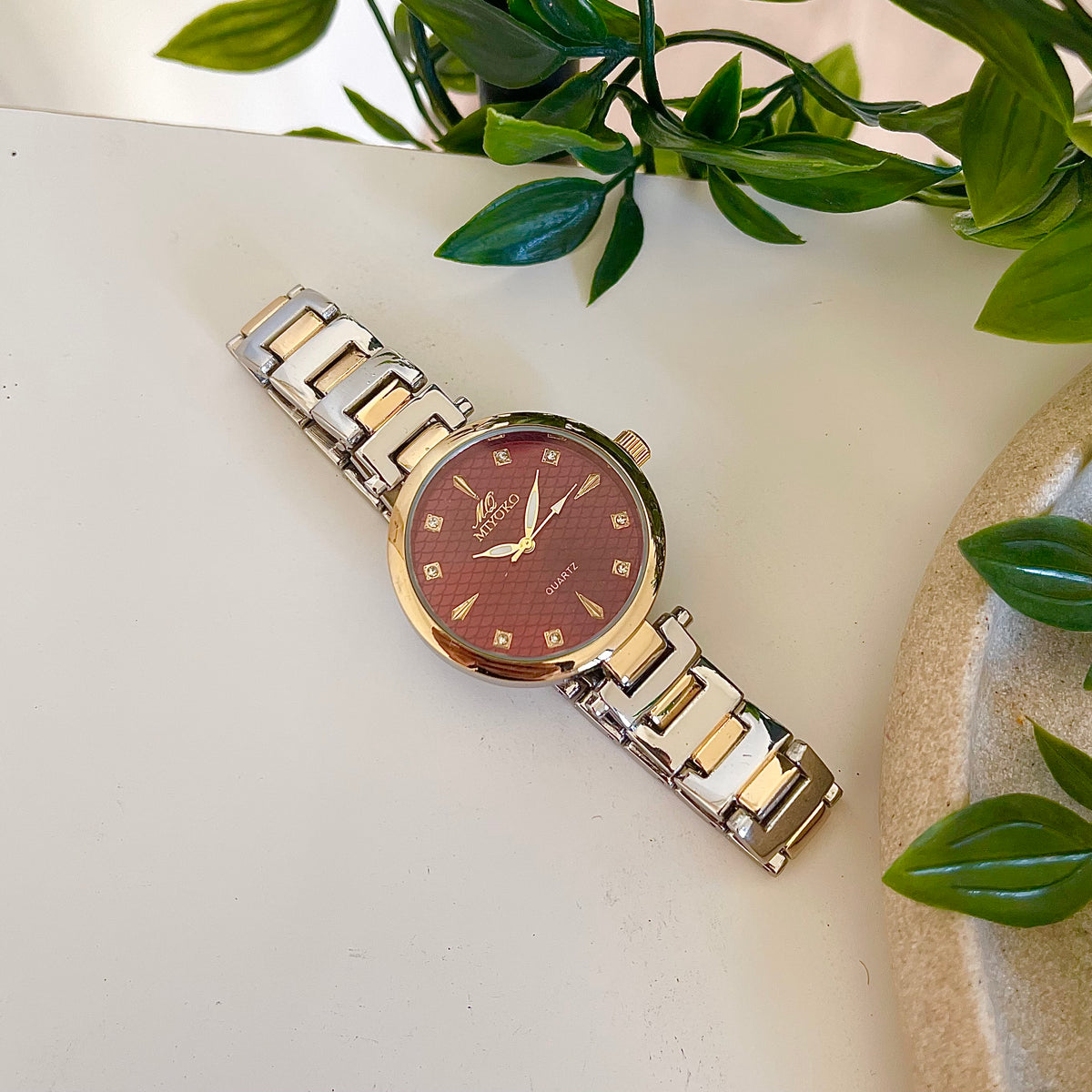 Mixed Red Revel Metal Watch