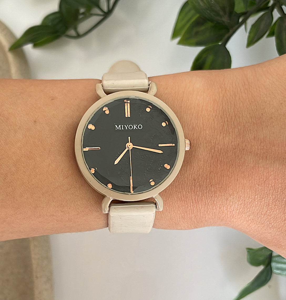 Khaki X Black Tale Rubber Watch