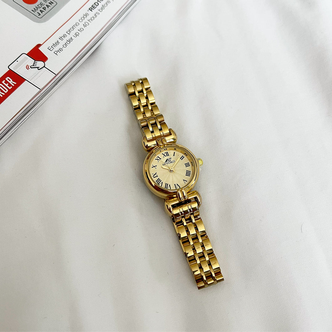 Gold Gold Onyxa Metal Watch