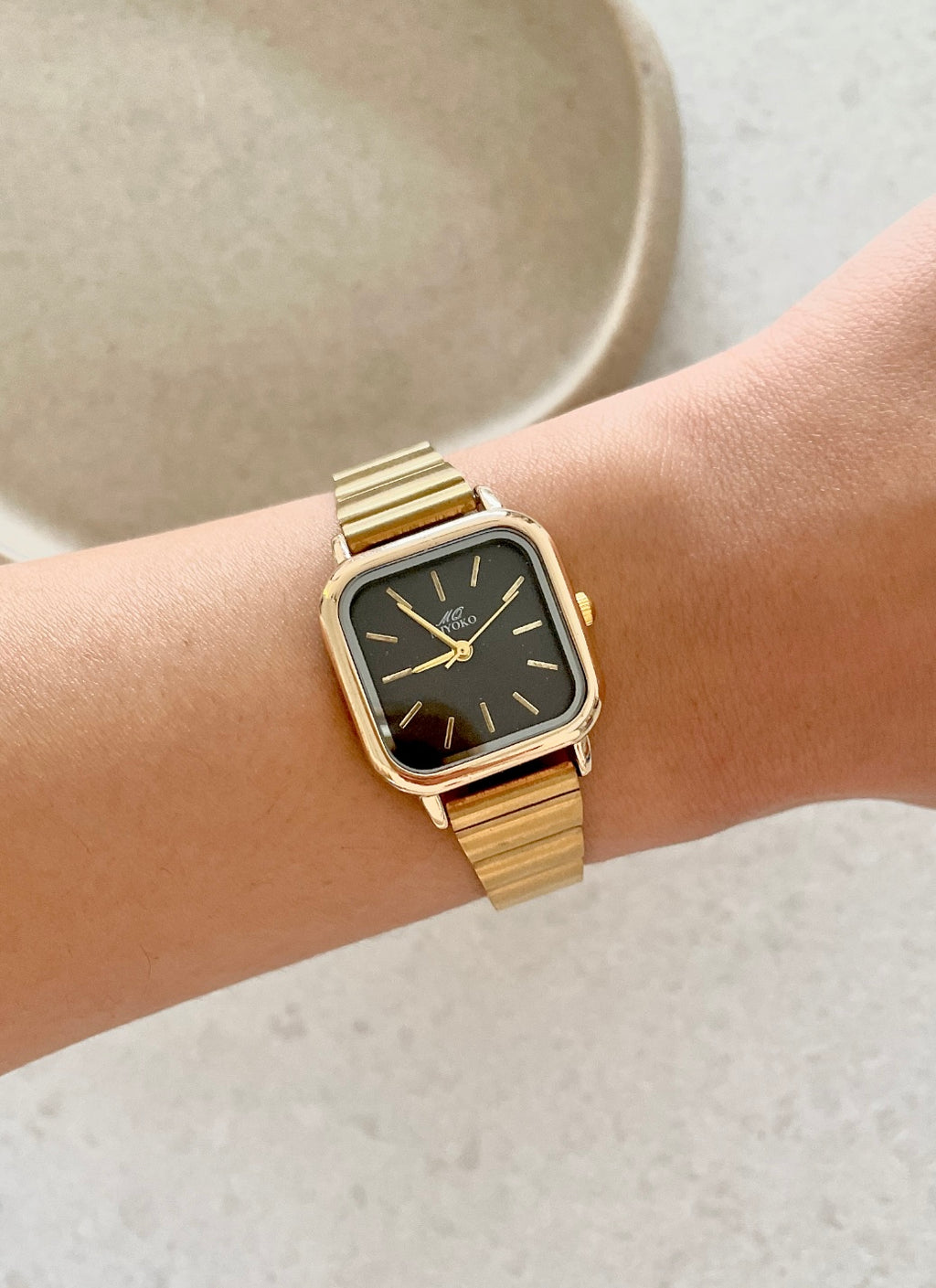 Gold X Black Elara Metal Watch