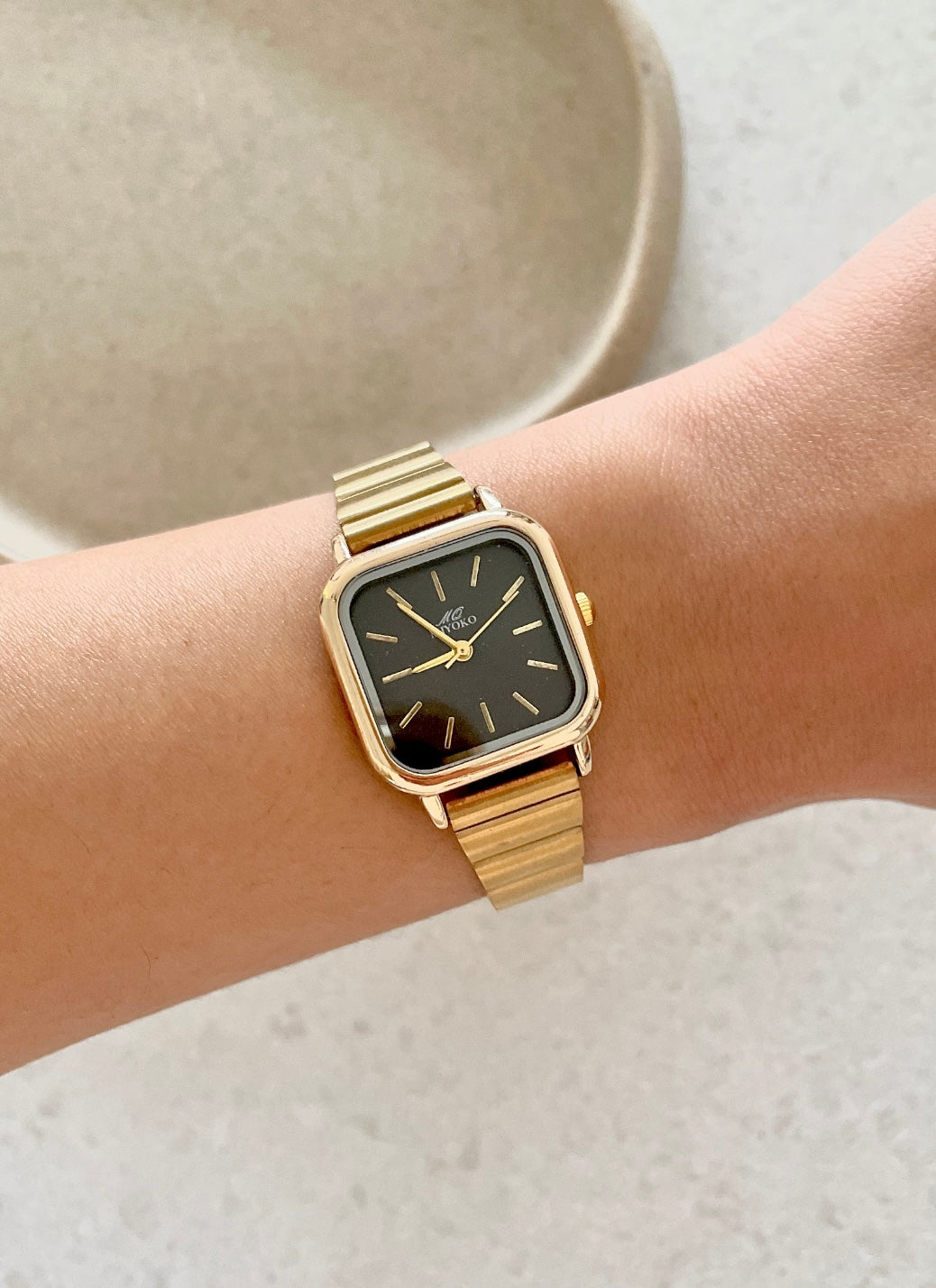 Gold X Black Elara Metal Watch