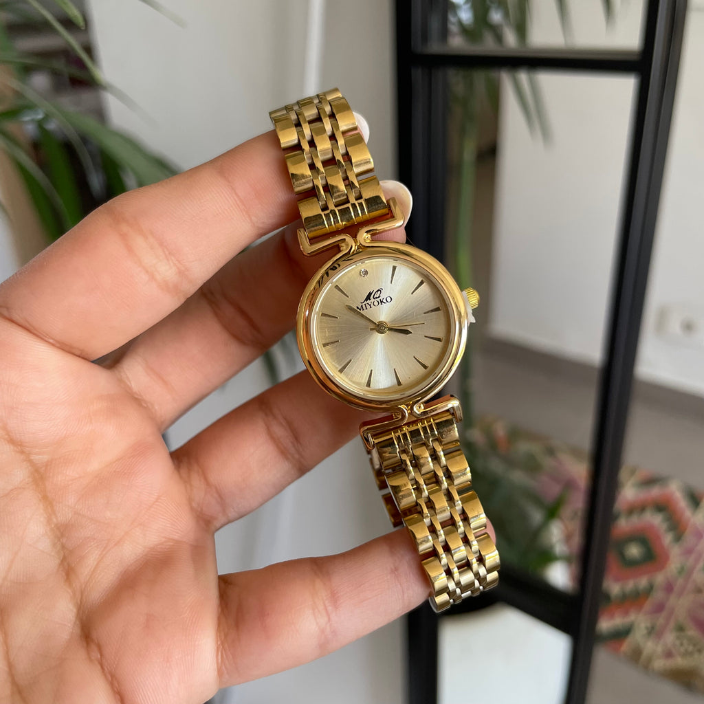Gold Gold Orbit Metal Watch