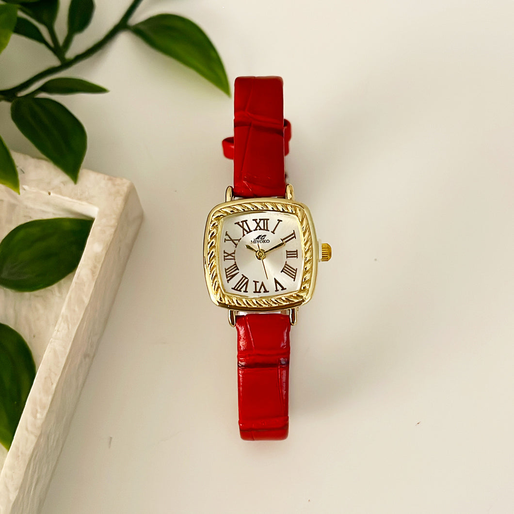 Red Paragon Leather Watch