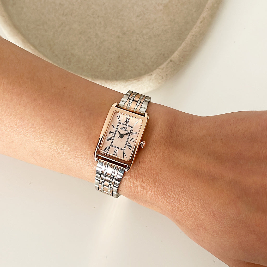 Mixed Rosegold Charming Metal Watch