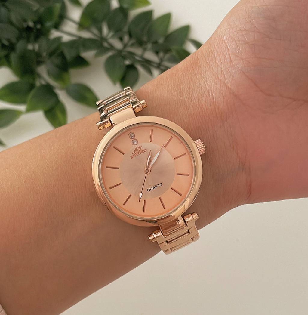 Rose Gold Rose Elle Metal Watch