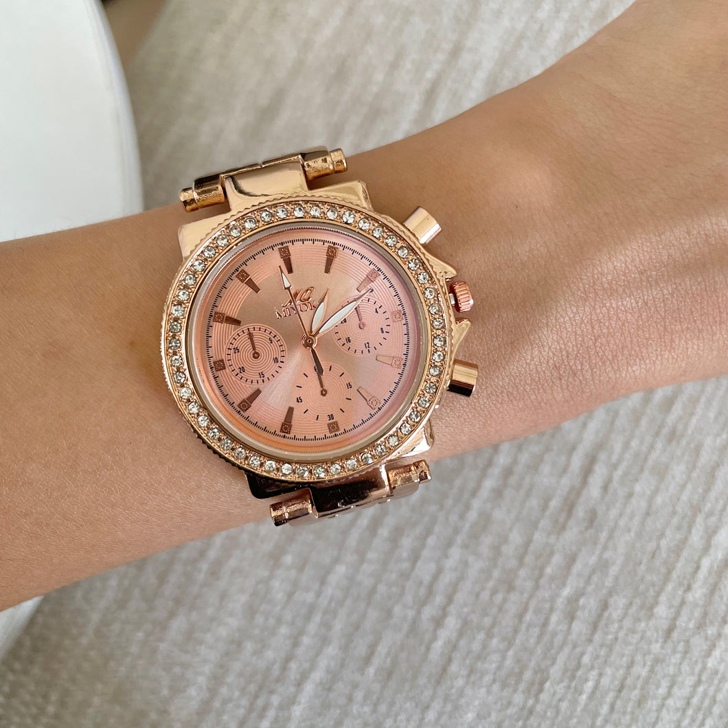 Rose Gold Capri Metal Watch