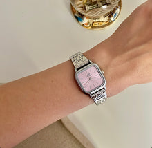 Load image into Gallery viewer, Silver Pink Dial Iconic Metal Watch
