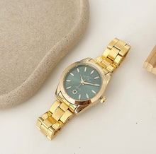 Load image into Gallery viewer, Gold Green Harmony Unisex Metal Watch
