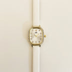 White Eleganza Leather Watch