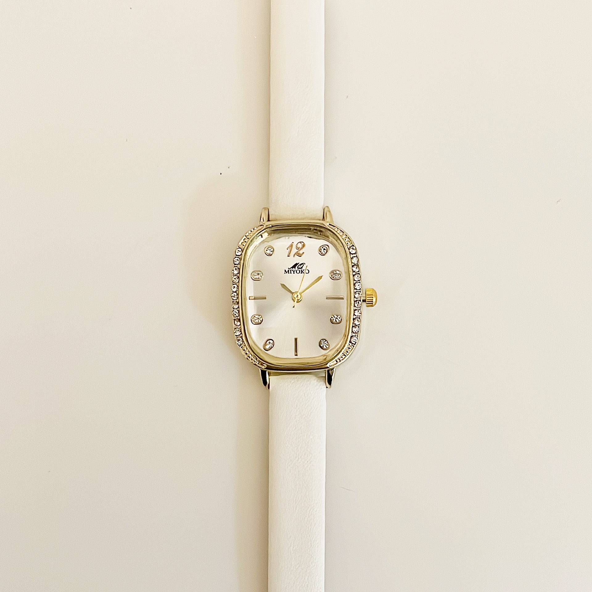 White Eleganza Leather Watch
