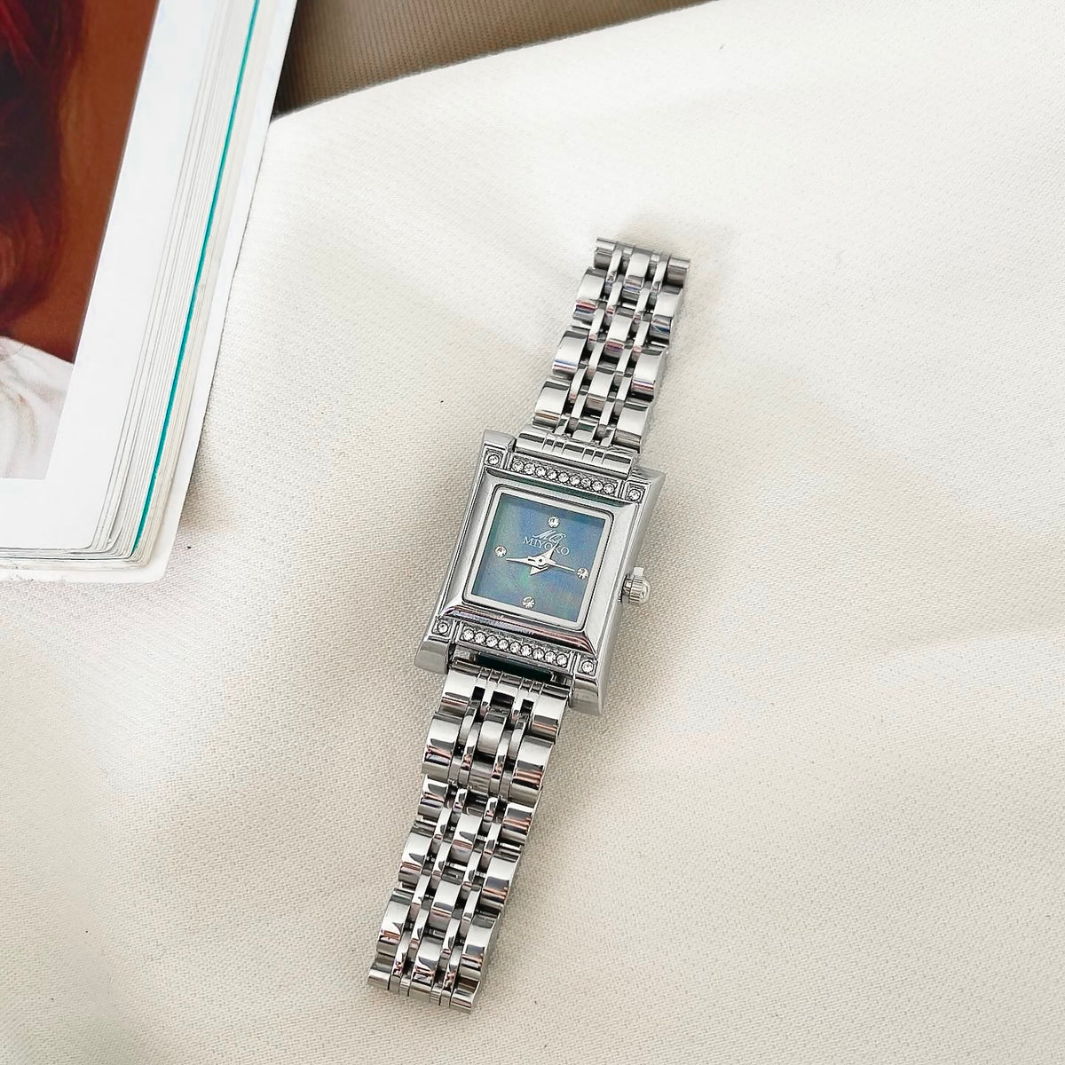 Silver Blue Palais Metal Watch