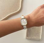 White Eleganza Leather Watch